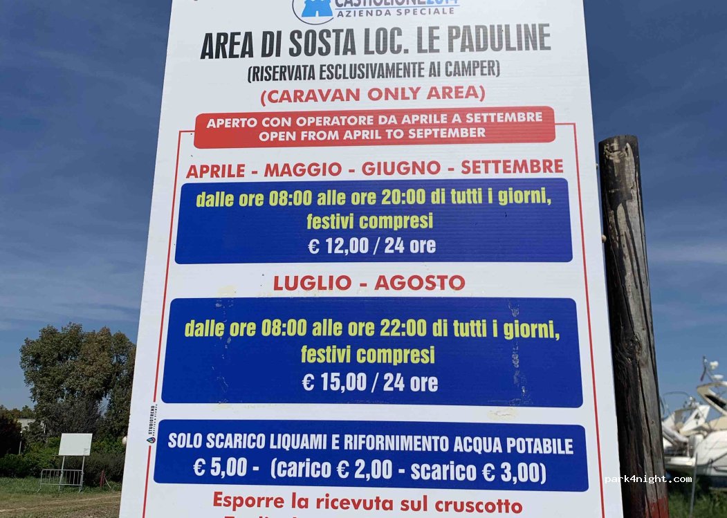 Area Sosta Camper PADULINE Castiglione della Pescaia — foto 5