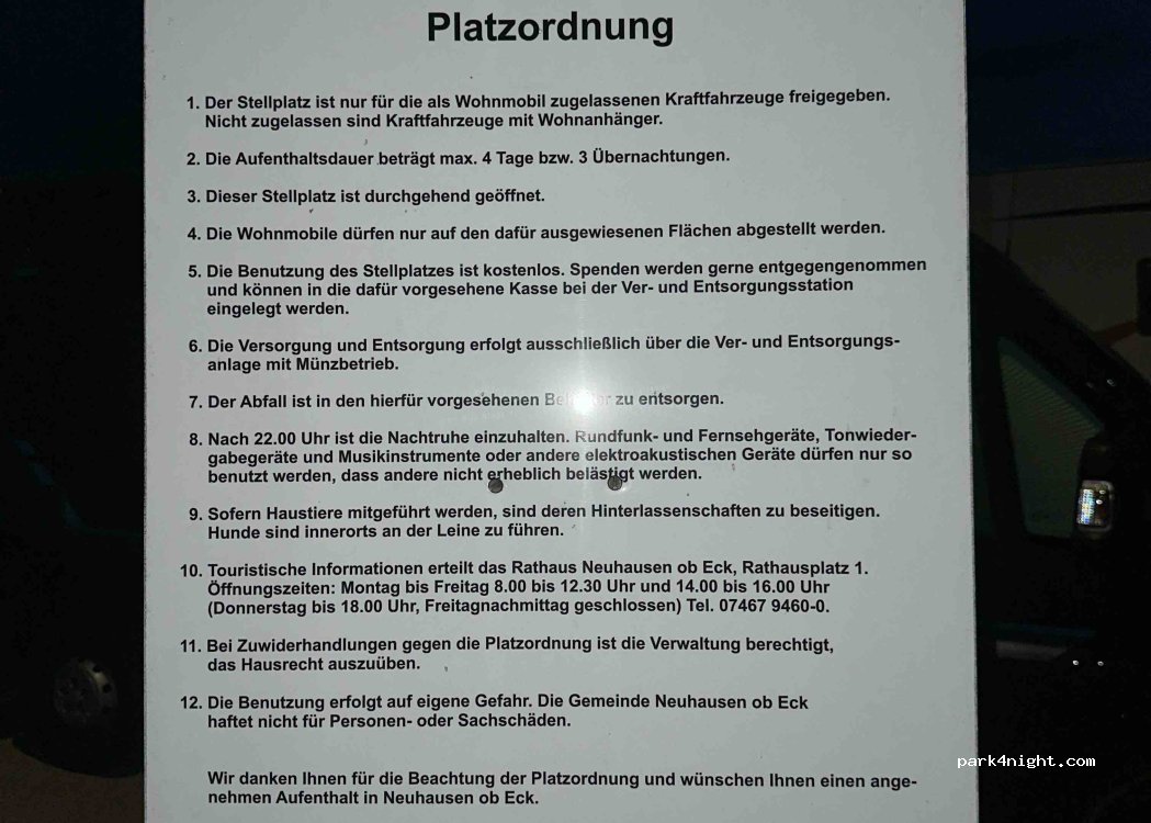 Wohnmobilstellplatz Neuhausen ob Eck — foto 3