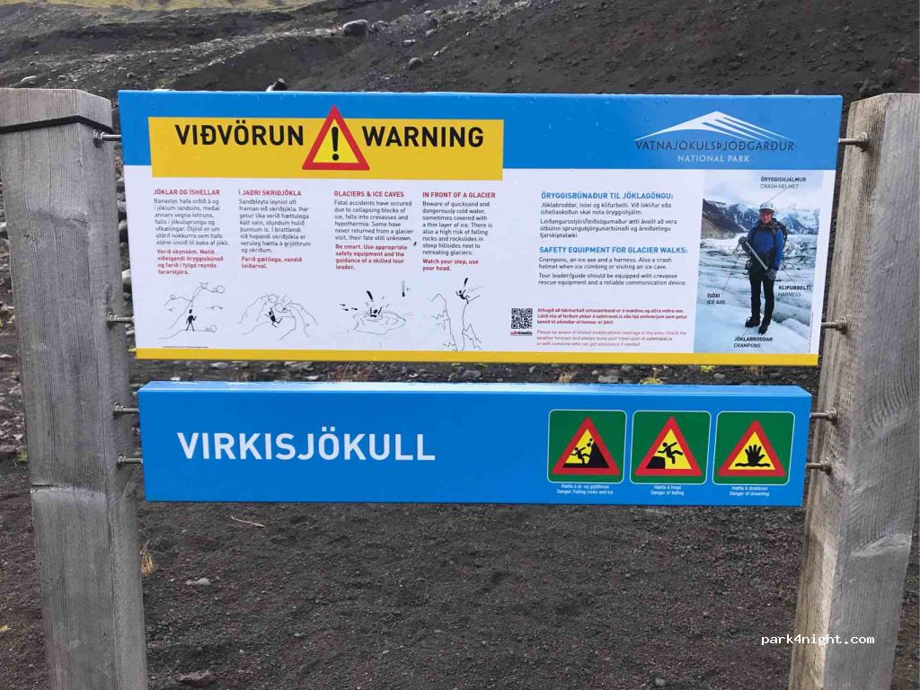 Falljokull parking — foto