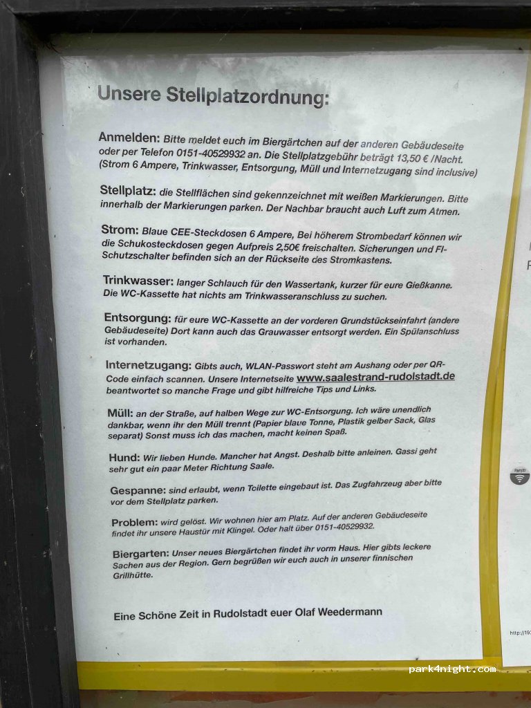 Wohnmobilstellplatz Saalestrand — foto