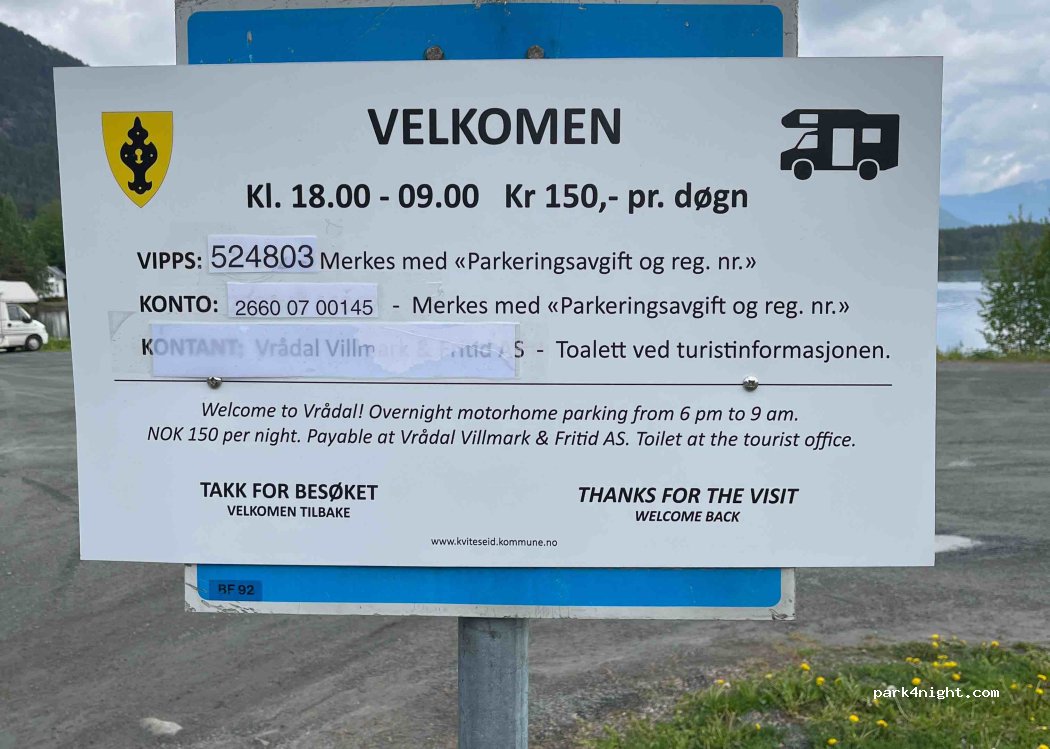 Parking Vrådal — foto 3
