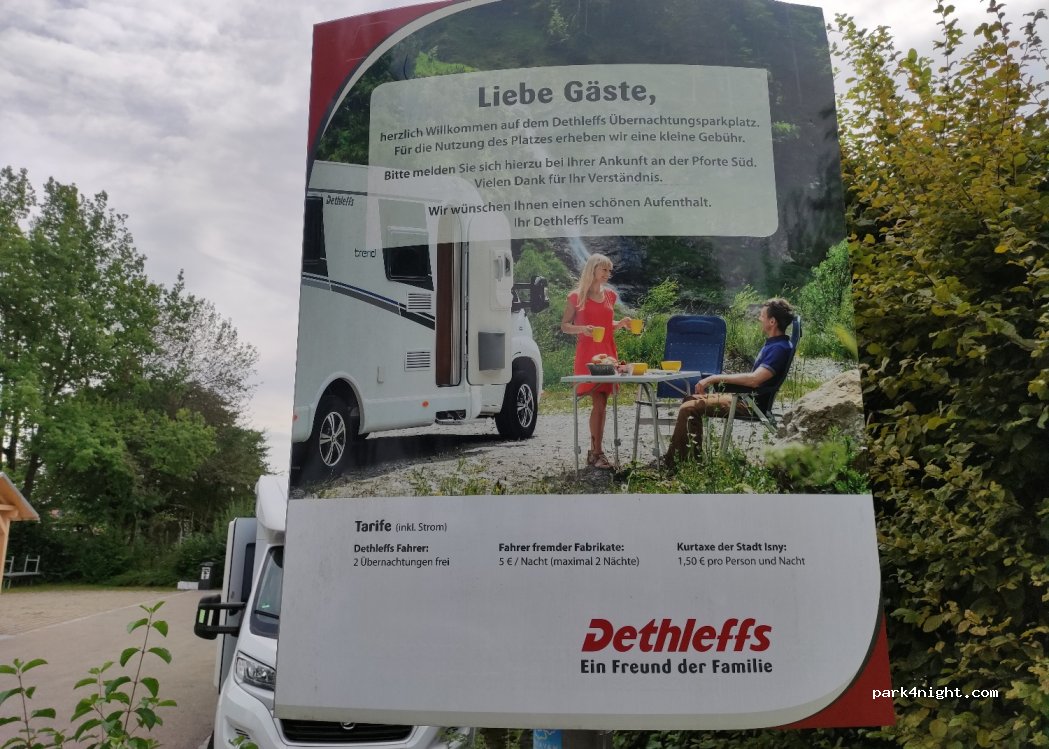 Wohnmobilstellplatz Dethleffs Werk Isny — foto